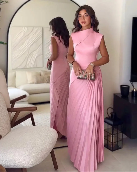 Pleated Maxi Dress Elegant