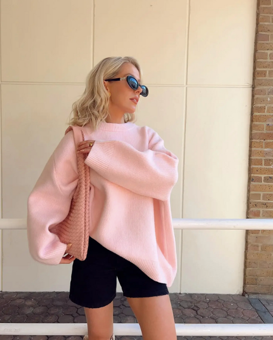 Pink Sweaters Women Casual  Long Sleeve Top